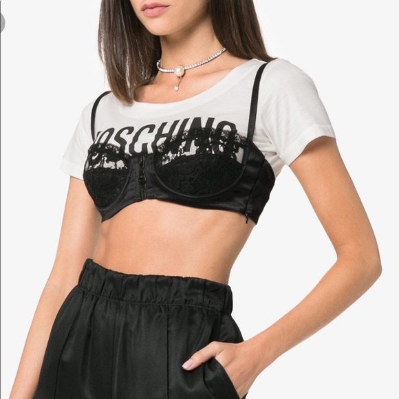 Moschino Tops - Moschino couture crop bralette t shirt